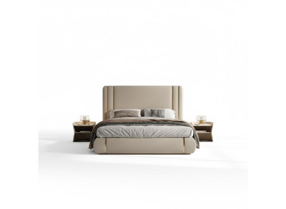 Beige ágy modern és luxus dizájnnal
