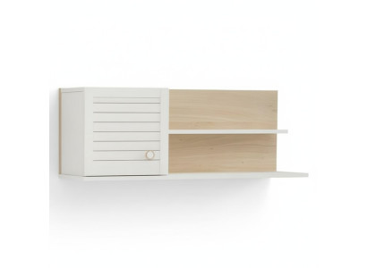 Wandmodul aus Holz in Weiß modern, elegantes Design
