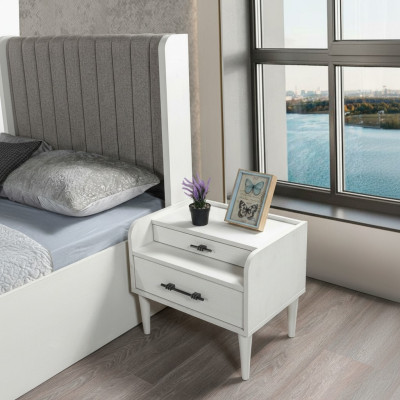 Modern fehér elegáns éjjeliszekrény