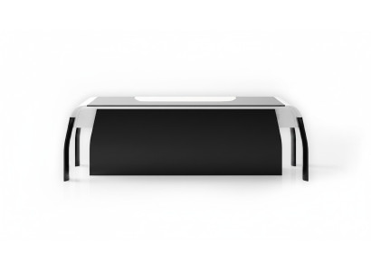 Schwarzer Holzschreibtisch modern elegant für Büro und Home Office
