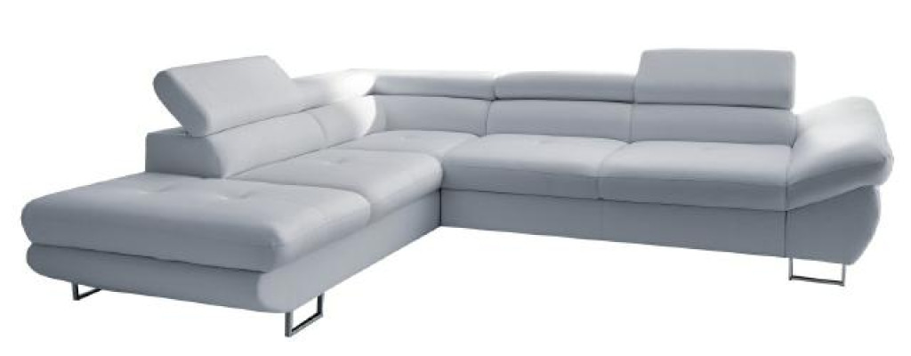 Ecksofa Eck Wahl Leder Stoff Polster Textil Bett+Kasten Couch Sofa Ecke Garnitur
