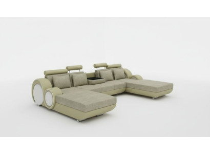 Textilsofa U-Form Couch Ecksofa Designer Sofa Garnitur 2 Liegen Stoffsofa Berlin