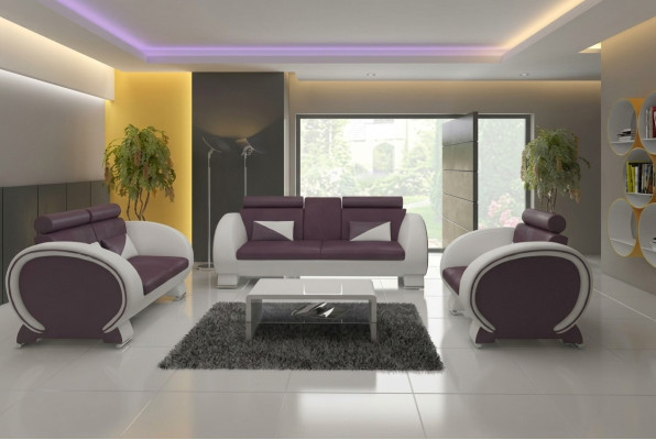 Sofagarnitur 3+2+1 Stoff Couch Desig Sofa Wohnlandschaft Polster Garnitur Textil