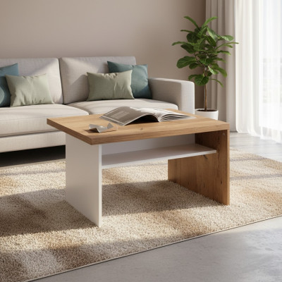 Klassischer Couchtisch Holztisch Beistelltisch Design Tische Wohnzimmer CM S3