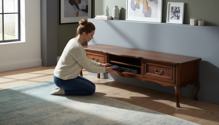  Klassischer TV Sideboard Echtes Holz Kommode Board Schrank Kommoden Neu PR-RTV-D 