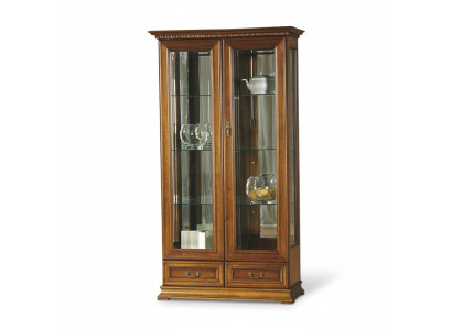 Klassischer Vitrine Glasschrank Schrank Massiv Vitrinenschrank Vitrinen Neu R-W3