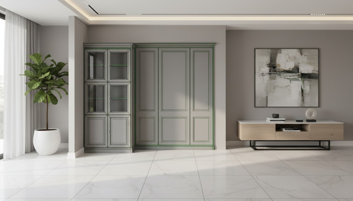  Klassische Abschlussleiste zum Paneel, Set L, R Element für Schrank System BA-26