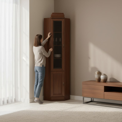  Klassische Kommode Vitrine Kommoden Vitrinen Vitrinenschrank Glasschrank BA-14 