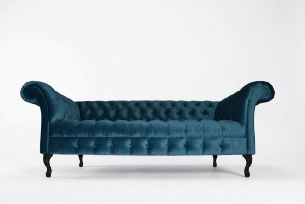 Chesterfield Sofa Polster Designer Couchen Sofas Garnitur Textil Stoff Textil 15