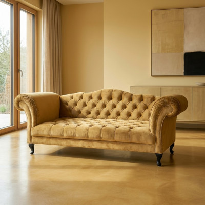 Chesterfield Sofa 3 SITZER Polster Designer Couchen Sofas Garnitur SL Sofa 44