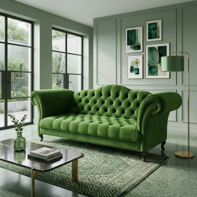 Chesterfield Sofa 3 SITZER Polster Designer Couchen Sofas Garnitur SL Sofa 49