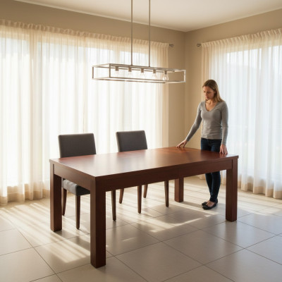 Tisch Esstisch Holztisch XXL Konferenztisch S24 90X90cm Ausziehbar
