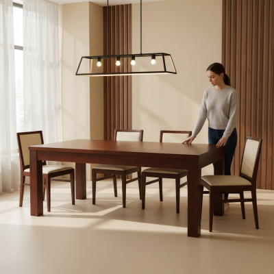 Tisch Esstisch Holztisch XXL Konferenztisch 90X90cm Ausziehbar 90X290cm