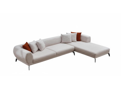 Wohnzimmer Ecksofa L-Form Modern Weiß Komfortabel Polstermöbel