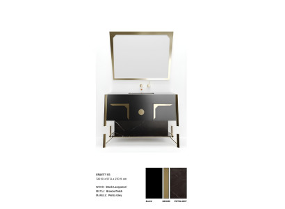 Waschbecken schwarz Badezimmerarmaturen Badezimmermöbel Italien Stil Waschbecken