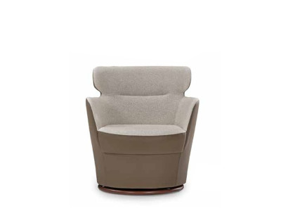 Sofa Sessel Relaxsessel Polstersessel Drehbarer Couch Lounge Club Taupe