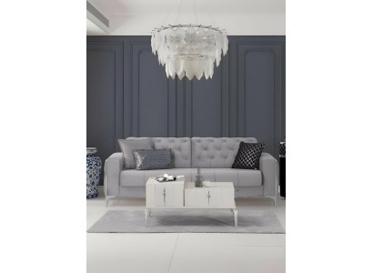 Zweisitzer Sofa 2 Sitzer Polstersofa Grau Couch Sofa Stoffsofa Design