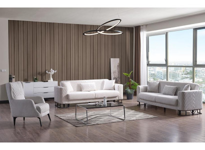 Wohnzimmer Sofagarnitur Dreisitzer Set 3 2 Sitzer Sessel Luxus Hochwertig Möbel