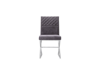 Stuhl Grau Design Wohnzimmer Esszimmer Stühle Polster Lehnstuhl Möbel Neu