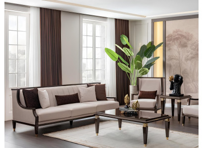 3+1 Sitzer, Couchtisch & Beistelltisch – stilvolles Wohnzimmer-Set