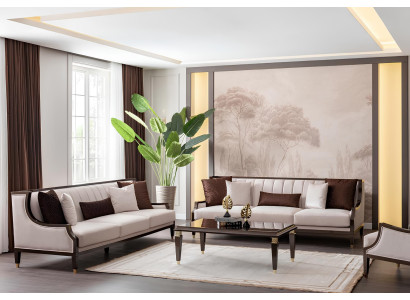 3+3 Sitzer & Couchtisch – großzügiges & bequemes Sofa-Set