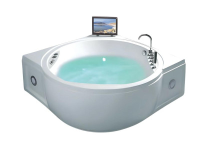 Acrylwanne Whirlpool Blubberbad Hydromassagewanne Spa-Bad Whirlwanne 154x154 cm