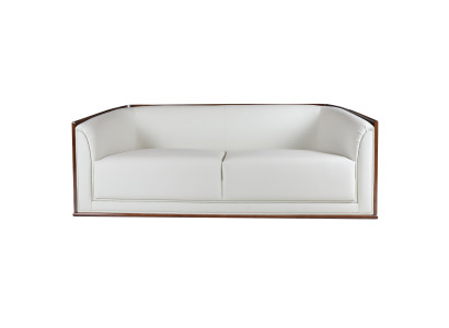 Weiße 3-Sitzer Ledercouch Designer Wohnzimmer Dreisitzer Luxus Möbel