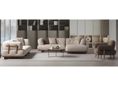 Wohnzimmer-Set Modernes Design Weiß  3-Sitzer-Sofa, Sessel, Ecksofa